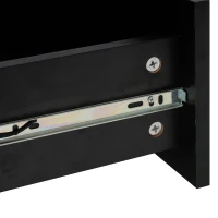 Vinsetto Luxury TV Stand with High Gloss Faux Marble Top for TVs Up to 78", Media Console with Golden Panel Design and 3 Drawers, Black+Gold(m-10)