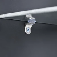 Modern TV Stand for TVs Up to 70'' with 2 Tempered Glass Shelves, LED Lights, High Gloss Entertainment Center, 61" L x 17" W x 19" H, Black(m-11)