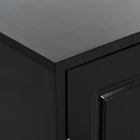 Vinsetto Sleek and Modern Shoe Cabinet with Adjustable Shelves, Minimalist Shoe Storage Organizer, Space-Saving Design, 47.5" L x 12" W x 39.5" H, Black(m-11)