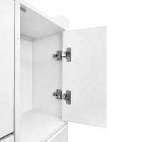Vinsetto Versatile Shoe Cabinet with 3 Flip Drawers, Pull-Down Seat, and Adjustable Shelves, 47" L x 9.5" W x 47.5" H, White(m-12)