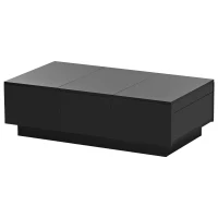 Vinsetto Coffee Table with Hidden Storage, Extendable Cocktail Table with Drawers, Sliding Top for Living Room, 39.5" L x 22" W x 12.5" H, Black(m-13)