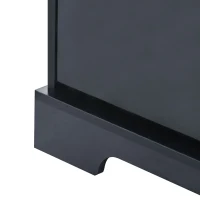 Vinsetto All in One Hall Tree with 3 Top Shelves and 2 Flip Shoe Storage Drawers, Wood Hallway Organizer with Metal Hanging Hooks, Black(m-11)