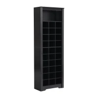 Contemporary Shoe Cabinet with Multiple Storage Capacity, Free Standing Tall Cabinet for Hallway or Bedroom, 24.5" L x 13" W x 74" H, Black(m-2)