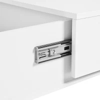 Vinsetto 31.5'' Square Coffee Table with Sliding Tabletop, High Gloss Finish, Hidden Storage Compartment, Extendable to 45.5'', White(m-9)