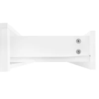 Modern High Gloss Coffee Table with 4 Drawers, Multi-Storage Square Cocktail Tea Table with Wood Grain Legs, 31.5''x31.5'', White(m-12)