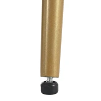 Vinsetto Set of 2 Modern End Tables with Storage, Faux Marble Tabletops, Fluted Panels, and Golden Legs, 19.5" L x 19.5" W x 20.5" H, White+Gold(m-9)