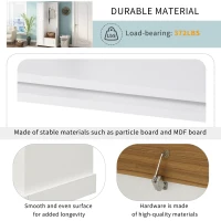 Hall Tree with Flip-Up Bench, Adjustable Shelves, and Hanging Hooks for Entryways, 36" L x 15.5" W x 70.5" H, White(m-8)