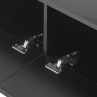 Vinsetto 71" TV Stand for 75" TV with Media Storage Cabinets, 16-Color RGB LED Lights, Modern High Gloss Entertainment Center, Black(m-9)