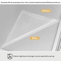 Modern Glass Mirrored End Side Table, Versatile Design with Adjustable Legs, Sleek Corner Table for Living Room or Bedroom, Silve(m-7)