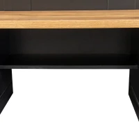 Farmhouse 4-in-1 Hall Tree with Bench and Adjustable Shelves, Multifunctional Storage Coat Rack with Hooks, 55" L x 16.5" W x 73.5" H, Black(m-12)