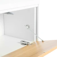 Vinsetto Extendable TV Stand with 3-Tier Bookshelves, Adjustable Center with Storage Cabinets, Sliding Tabletop Media Console for TVs up to 110", White(m-9)