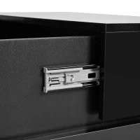 Vinsetto 31.5'' Square Coffee Table with Sliding Tabletop, High Gloss Finish, Hidden Storage Compartment, Extendable to 45.5'', Black(m-10)