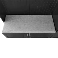 Vinsetto Elegant Hall Tree with Bench and Cushion, Modern Coat Rack with Hooks, Shoe Cabinet Storage, 59" L x 15.5" W x 78.5" H, Black(m-10)