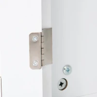 Modern Multifunctional TV Stand for TVs Up to 70" with Glass Door and Bridge, Minimalism Entertainment Wall Unit, 104" L x 15" W x 78.5" H, White(m-11)