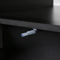 Vinsetto Coffee Table with Cloud Top, 2 Brake Wheels, Drawer, and Large Storage, 39.5" L x 23.5" W x 17.5" H, Black(m-10)