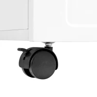 Vinsetto Coffee Table with Cloud Top, 2 Brake Wheels, Drawer, and Large Storage, 39.5" L x 23.5" W x 17.5" H, White(m-10)