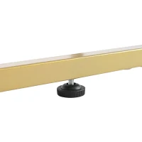 Vinsetto Modern TV Stand with Metal Legs and Gold Handles for TVs Up to 80", Media Console Table with Cabinets and Adjustable Shelves, White+Gold(m-11)