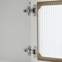 Vinsetto Retro Design TV Stand with Fluted Glass Doors, 2 Drawers and Cabinets, Fits TVs Up to 78", 70" L x 16" W x 22" H, White(m-10)