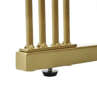 2-in-1 Square Nesting Coffee Table with Wheels & Drawers, High Gloss Marble Grain Top, Tempered Glass, 29" L x 27" W x 16" H, Black+Gold(m-11)