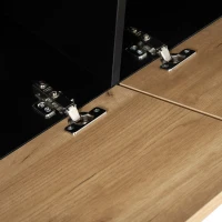 Vinsetto Extendable TV Stand with 3-Tier Bookshelves, Adjustable Center with Storage Cabinets, Sliding Tabletop Media Console for TVs up to 110", Black(m-10)