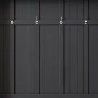 Vinsetto Wooden Entryway Hall Tree with Storage Bench, 6 Hooks, Shoe Cabinet with 13 Compartments, Elegant Coat Rack, 59" L x 18" W x 79" H, Black(m-11)