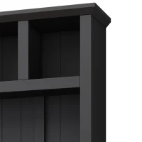 Vinsetto Wooden Entryway Hall Tree with Storage Bench, 6 Hooks, Shoe Cabinet with 13 Compartments, Elegant Coat Rack, 59" L x 18" W x 79" H, Black(m-10)