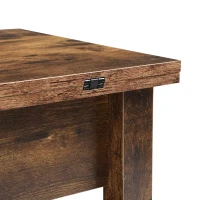 Lift Top Coffee Table with Multi-Functional Open Shelves, Modern Lift Tabletop Dining Table for Living Room, Home Office, Rustic Brown(m-11)
