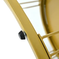 Nesting Coffee Table Set of 2 with Marble Grain Top and Golden Iron Frame, Space-Saving Design, Easy Assembly, White+Gold(m-11)