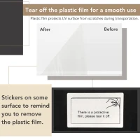 Exquisite High Gloss Coffee Table with 4 Golden Legs, 2 Small Drawers, and 2-Tier Square Design for Living Room, 33.5", White(m-9)