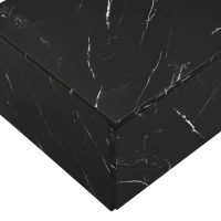 TV Stand with Faux Marble and Walnut Finish, Modular Entertainment Center for TVs up to 88", 4 Storage Drawers, Black(m-12)