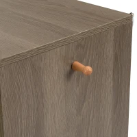 2-in-1 Shoe Storage Bench & Cabinet, Multi-functional Shoe Rack with Padded Seat and Adjustable Shelves, 55.5" L x 14" W x 43.5" H, Dark Gray(m-12)