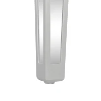 Modern Glass Mirrored End Side Table, Versatile Design with Adjustable Legs, Sleek Corner Table for Living Room or Bedroom, Silve(m-11)