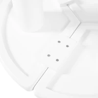 Round Petal-Shaped Coffee Table with Thick Legs and Sleek Edges, Minimalist Design, 39.5" Diameter, Easy Assembly, White(m-9)