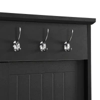 Vinsetto Multifunctional Hall Tree with Storage Bench, Hallway Shoe Cabinet with Shelves, Mudroom Coat Storage with Hanging Hooks for Entryways, Black(m-11)