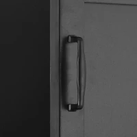 Vinsetto Modern 4-in-1 Hall Tree with Coat Rack, Storage Bench, Entryway Shelf, 7 Metal Hooks, and 4 Cabinets, 78.5" L x 15" W x 72" H, Black(m-9)