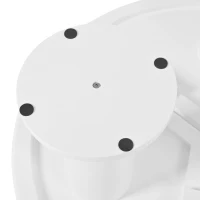 Round Petal-Shaped Coffee Table with Thick Legs and Sleek Edges, Minimalist Design, 39.5" Diameter, Easy Assembly, White(m-8)
