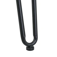 Modern Wood Coffee Table with Metal Chevron Pattern Legs, Cocktail Table for Living Room, Easy Assembly, 43" L x 19.5" W x 18" H, Natural(m-12)