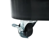 2-in-1 Square Nesting Coffee Table with Wheels & Drawers, High Gloss Marble Grain Top, Tempered Glass, 29" L x 27" W x 16" H, Black+Gold(m-10)