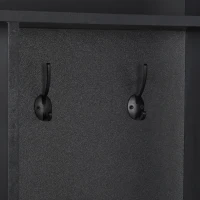 Vinsetto Wide Hall Tree with Storage Bench, Cube Storage, Shelves and 8 Hooks, Multifunctional Coat Rack, Shoe Cabinet, 67" L x 15" W x 72" H, Black(m-11)