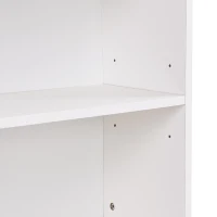 Elegant Tall Cabinet with Acrylic Door, Adjustable Shelves, and Graceful Curves, 27.5" L x 14.5" W x 78.5" H, White(m-10)