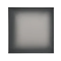 Square High Glossy Coffee Table with 16-Color LED Strip Lights, 0.2'' Glass Top, Modern Center Table for Living Room, 27.5" L x 27.5" W x 14" H, Black(m-11)