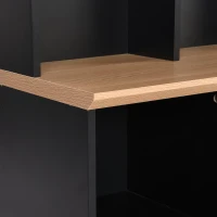 Vinsetto Wide Hall Tree with Storage Bench, Cube Storage, Shelves and 8 Hooks, Multifunctional Coat Rack, Shoe Cabinet, 67" L x 15" W x 72" H, Black(m-9)