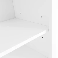 47.5'' Wide Hall Tree with Shoe Storage, 3 Hanging Hooks, Adjustable Shelves, and Multi-Functional Design for Hallway, White(m-10)