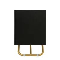 Vinsetto Sleek Design TV Stand with Fluted Glass, Faux Marble Top, and Gold Frame Base, Fits TVs Up to 70", 63.5" L x 12.5" W x 19" H, Black(m-10)