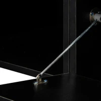 Vinsetto 82.5" Minimalist TV Stand for 90+" TV with Color Changing LED Lights, High Gloss Finish, Modern Entertainment Center, Black(m-10)