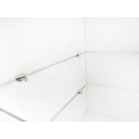 Vinsetto TV Stand with 2 Glass Shelves, Ample Storage, LED Color Changing Lights, Fits TVs Up to 105", 94.5" L x 16" W x 17.5" H, White(m-13)