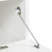 Vinsetto 82.5" Minimalist TV Stand for 90+" TV with Color Changing LED Lights, High Gloss Finish, Modern Entertainment Center, White(m-10)