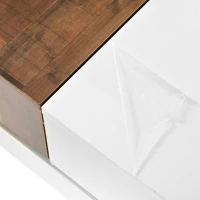Vinsetto 31.5'' Square Coffee Table with Sliding Tabletop, High Gloss Finish, Hidden Storage Compartment, Extendable to 45.5'', White(m-11)