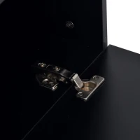 Vinsetto Wall Mount Floating TV Stand with 4 Media Storage Cabinets, 2 Shelves, and 16-Color RGB LED Lights for 95+" TV, Black(m-11)