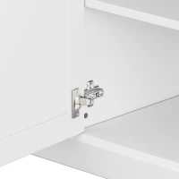 Minimalist Storage TV Stand for TVs Up to 75" with Adjustable Shelves, Entertainment Wall Unit Set for Living Room, 103" L x 15" W x 77" H, White(m-10)